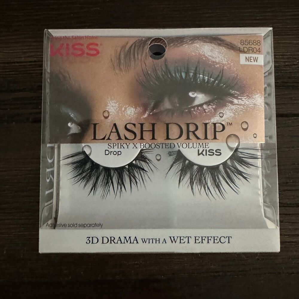 Kiss Lash Drip Lashes Black 85688 LDR04 New in Box!